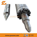 cilindro de tornillo de moldeo por inyección de barril de tornillo de inyección bimetálico anti desgaste